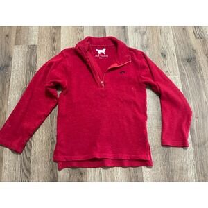 Jack Thomas Sweater, Boy's Size 6, Red, Pullover, 1/4 Zip Up, Logo